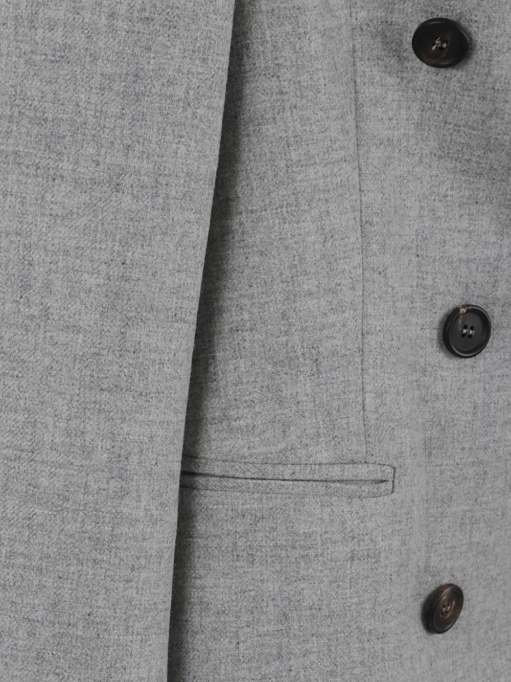 Brunello Cucinelli Double-breasted Wool Blazer In Gray