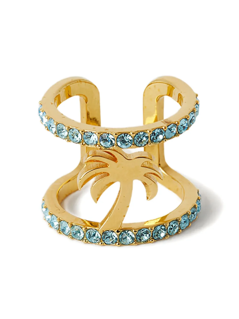 Palm Angels Strass Palm Ring In Gold