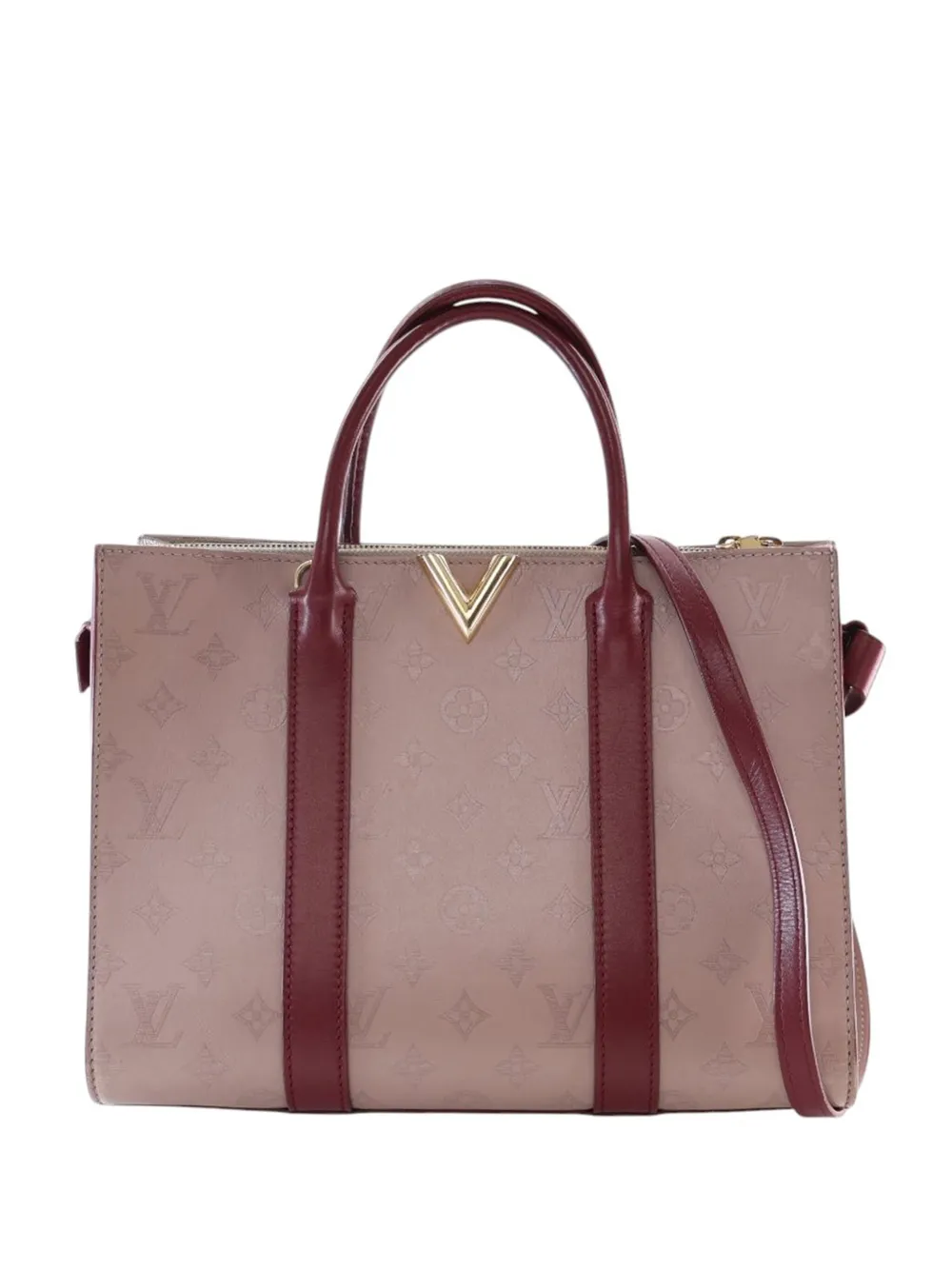 Louis Vuitton Pre-Owned 2021-2025 モノグラム キュイール プリュム ヴェリートート MM サッチェルバッグ Louis Vuitton Pre-Owned 2021-2025 モノグラム キュイール プリュム ヴェリートート MM サッチェルバッグ