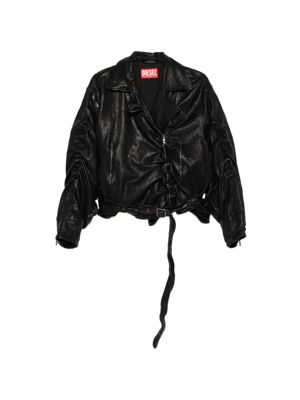 Diesel L-Oys long-sleeve leather jacket - Nero