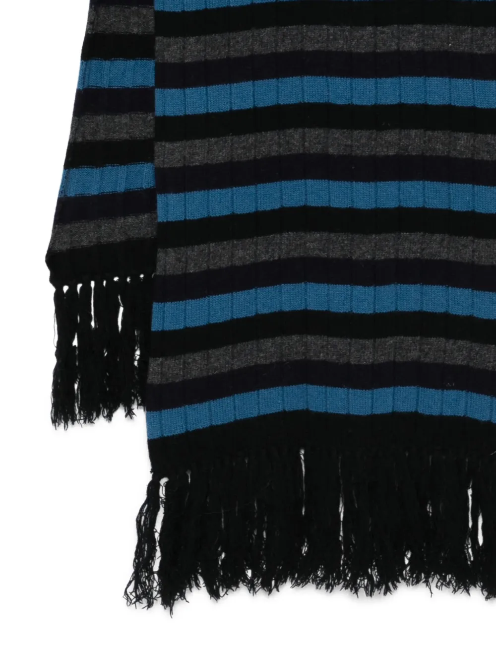 Dolce & Gabbana Pre-Owned 2000's striped fringed wool scarf | Men | Image 2