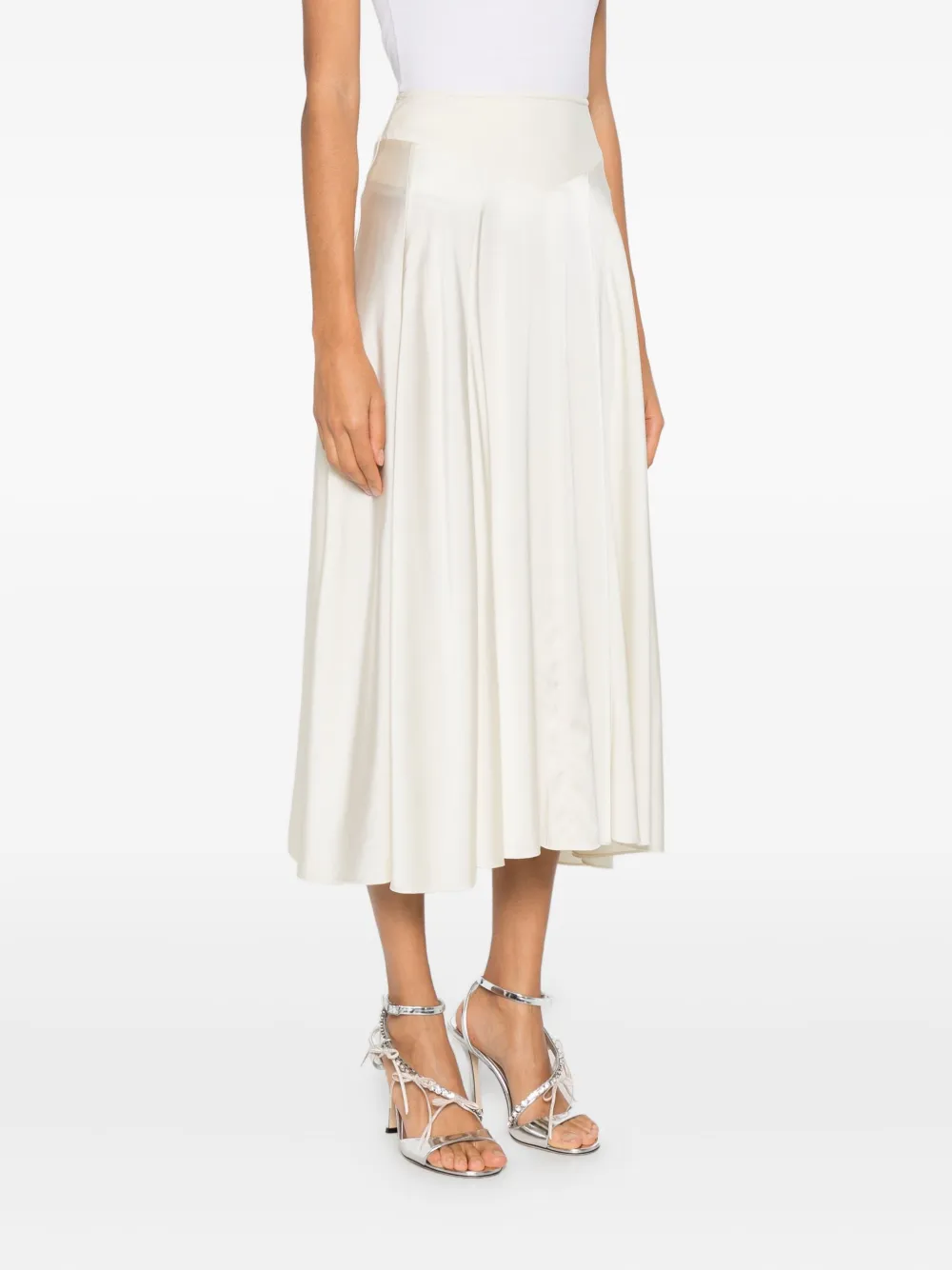  Forte Forte Panelled Midi Skirt - Neutrals 