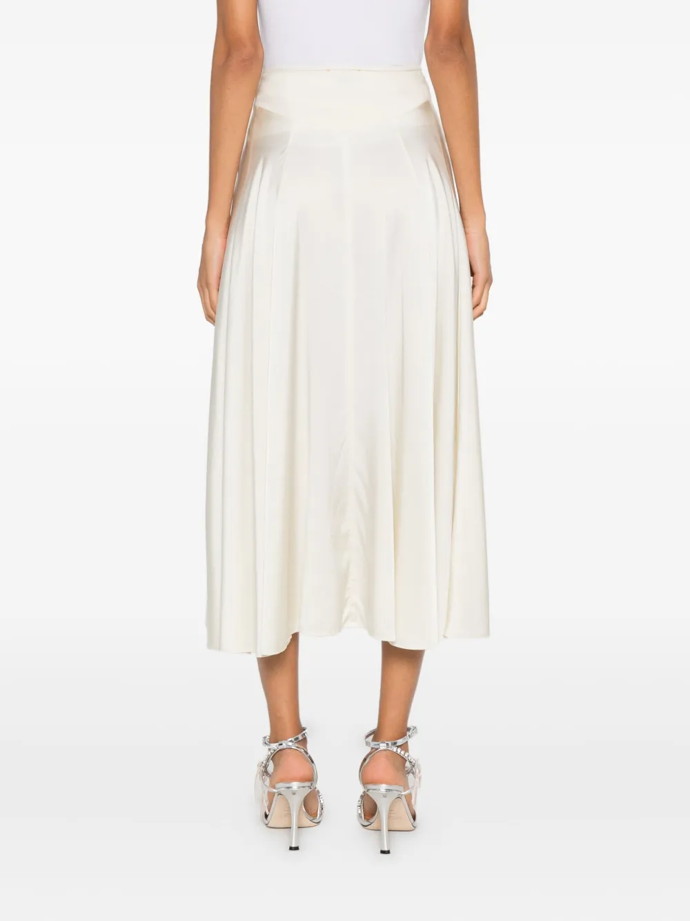 Forte Midi-rok met vlakken Beige
