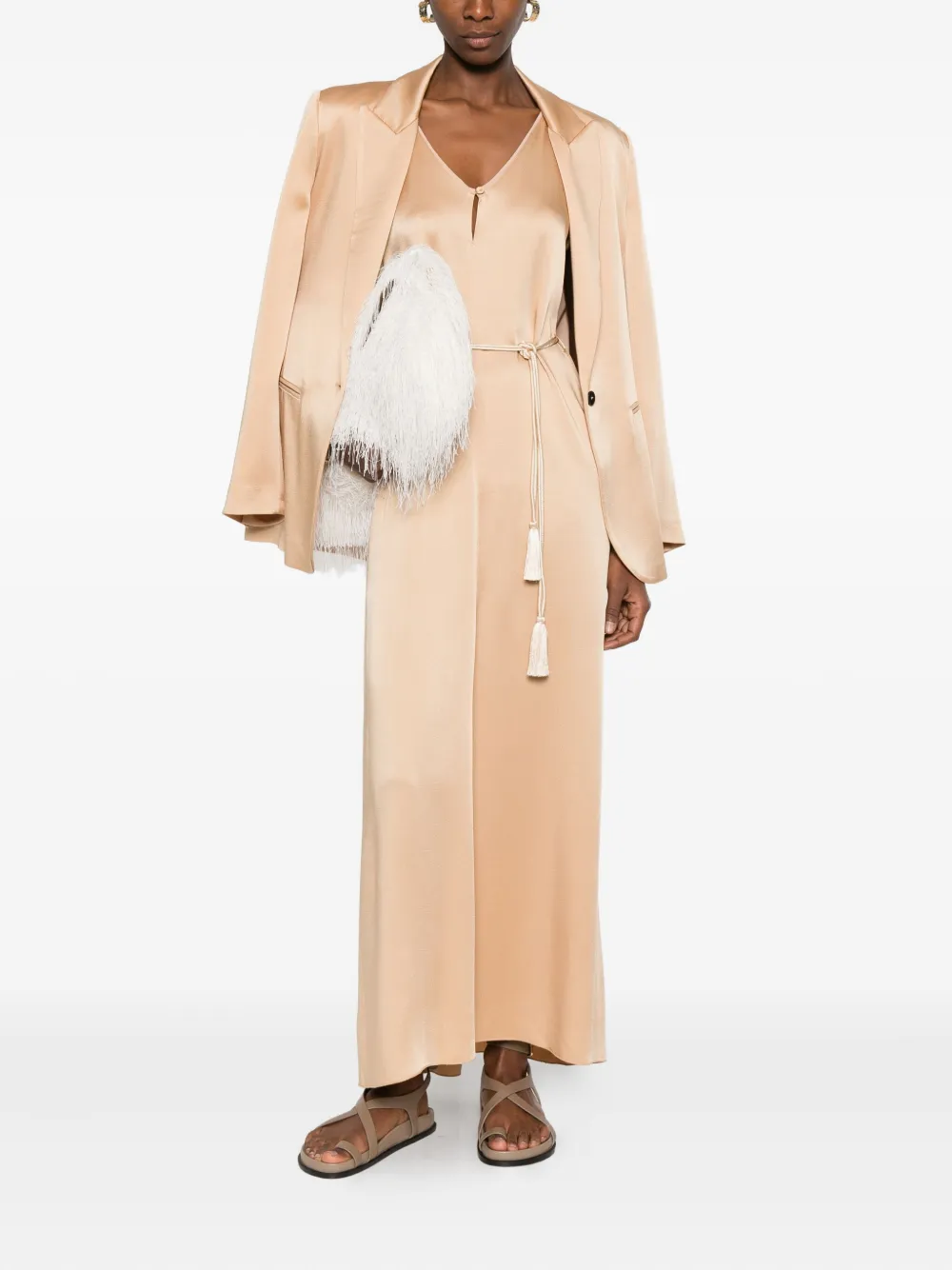 Forte Forte Jumpsuit met kwastje - Beige