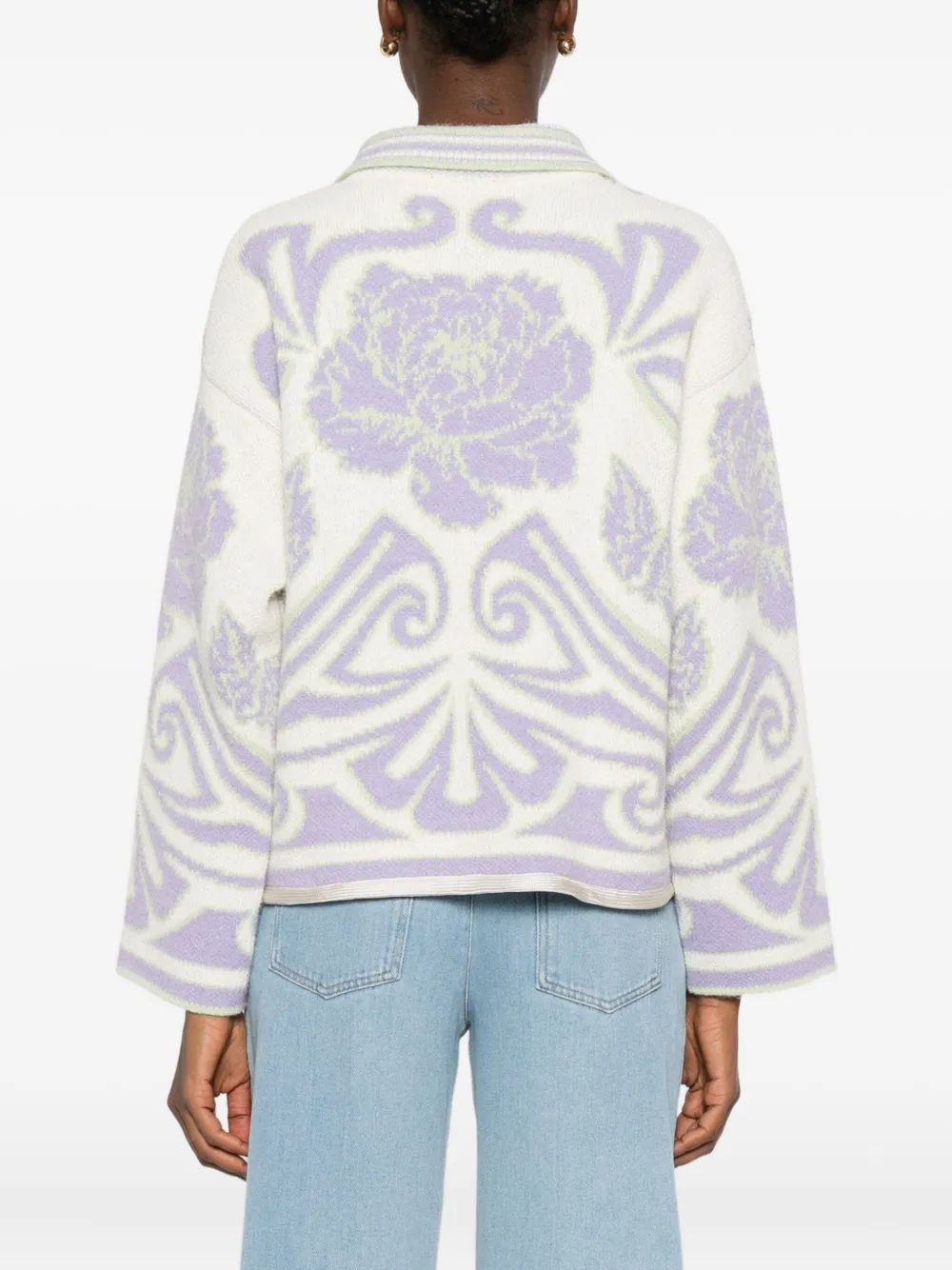 Forte "Peonia My Love" jack met houtje-touwtje sluiting Beige