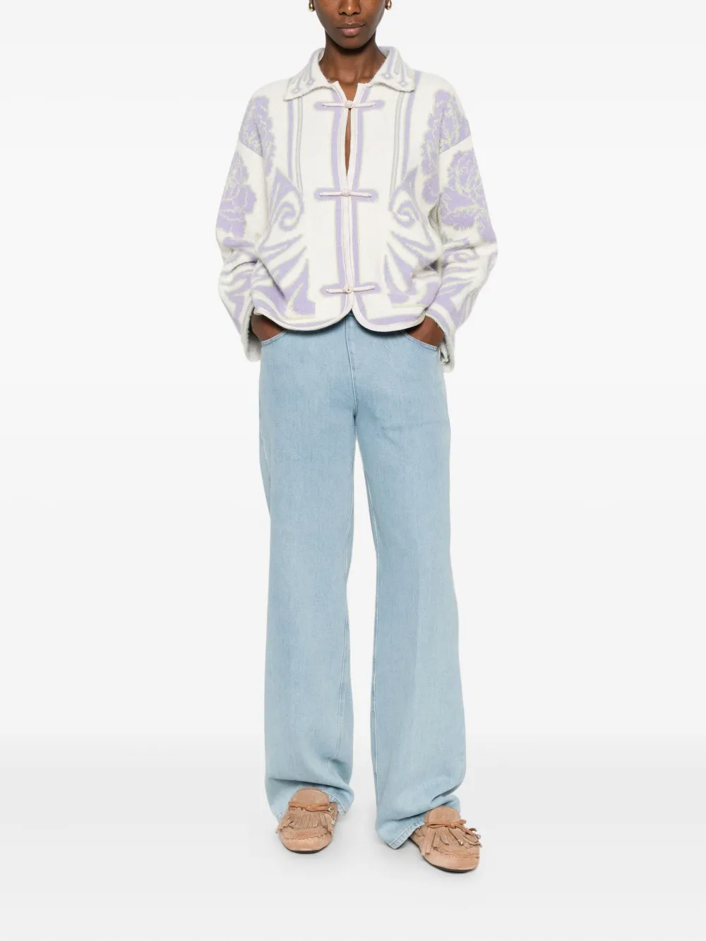  Forte Forte Floral Pattern Jacket - Neutrals 