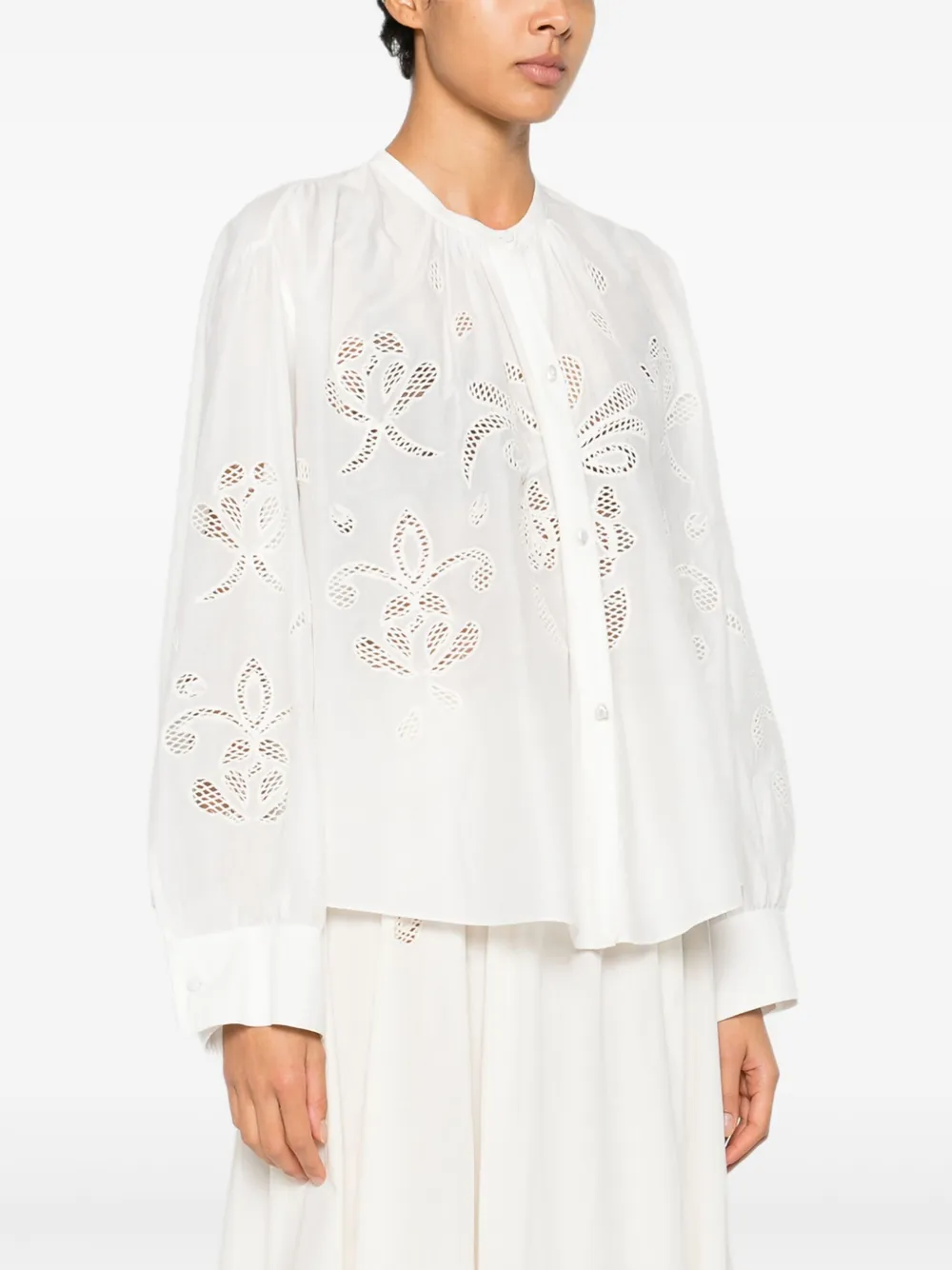  Forte Forte Floral-embroidered Blouse - White 