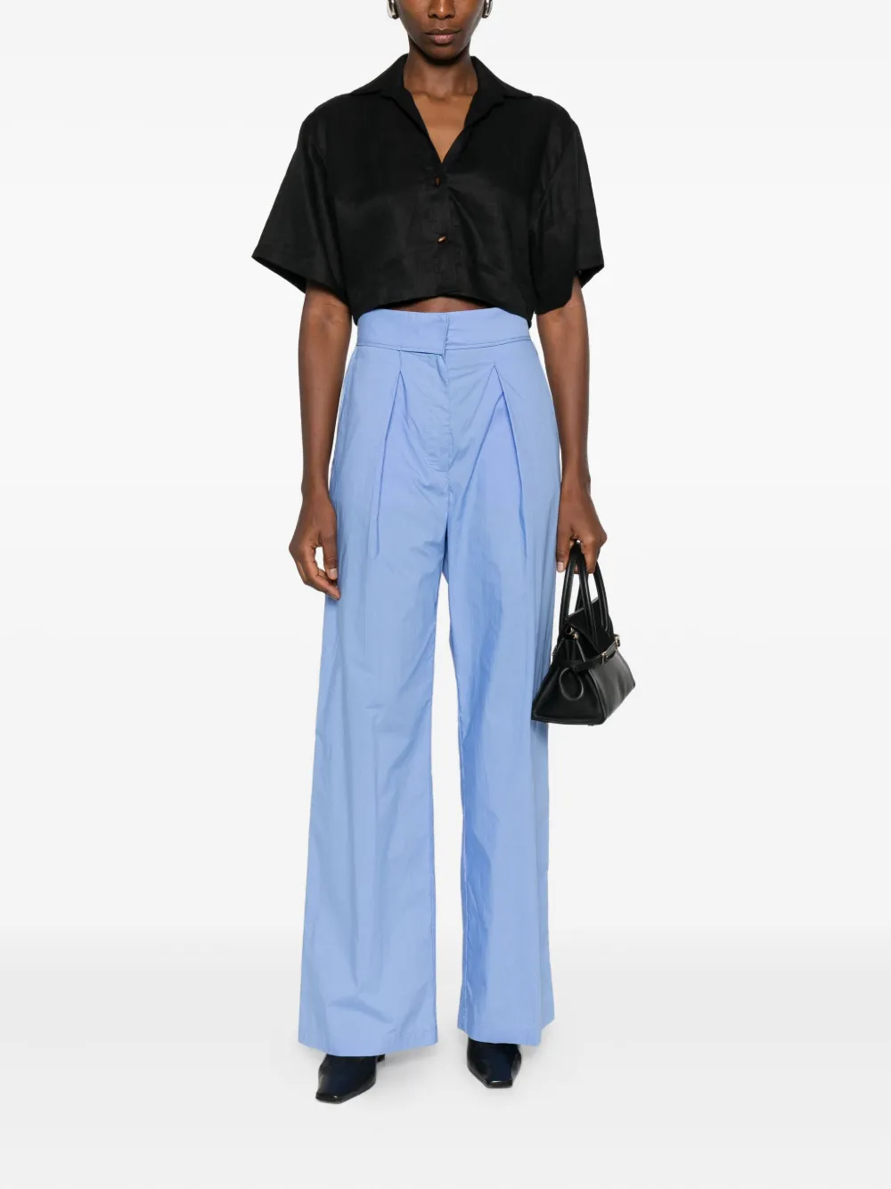 Forte Forte Plooibroek - Blauw