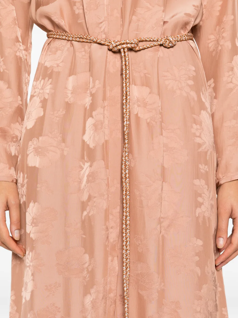 Forte Maxi-jurk met bloemenprint Roze