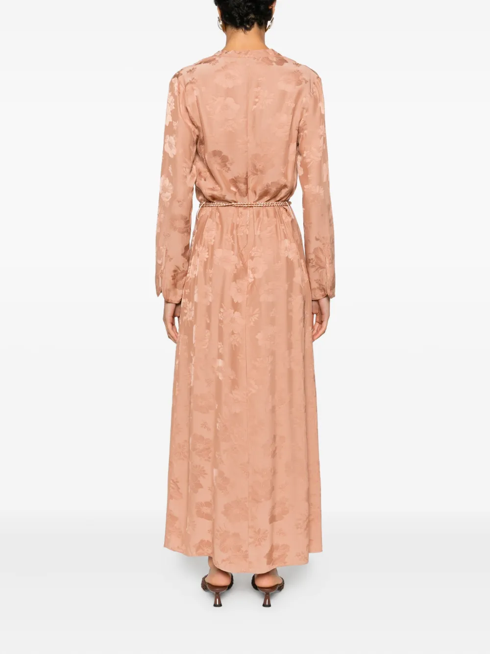 Forte Maxi-jurk met bloemenprint Roze