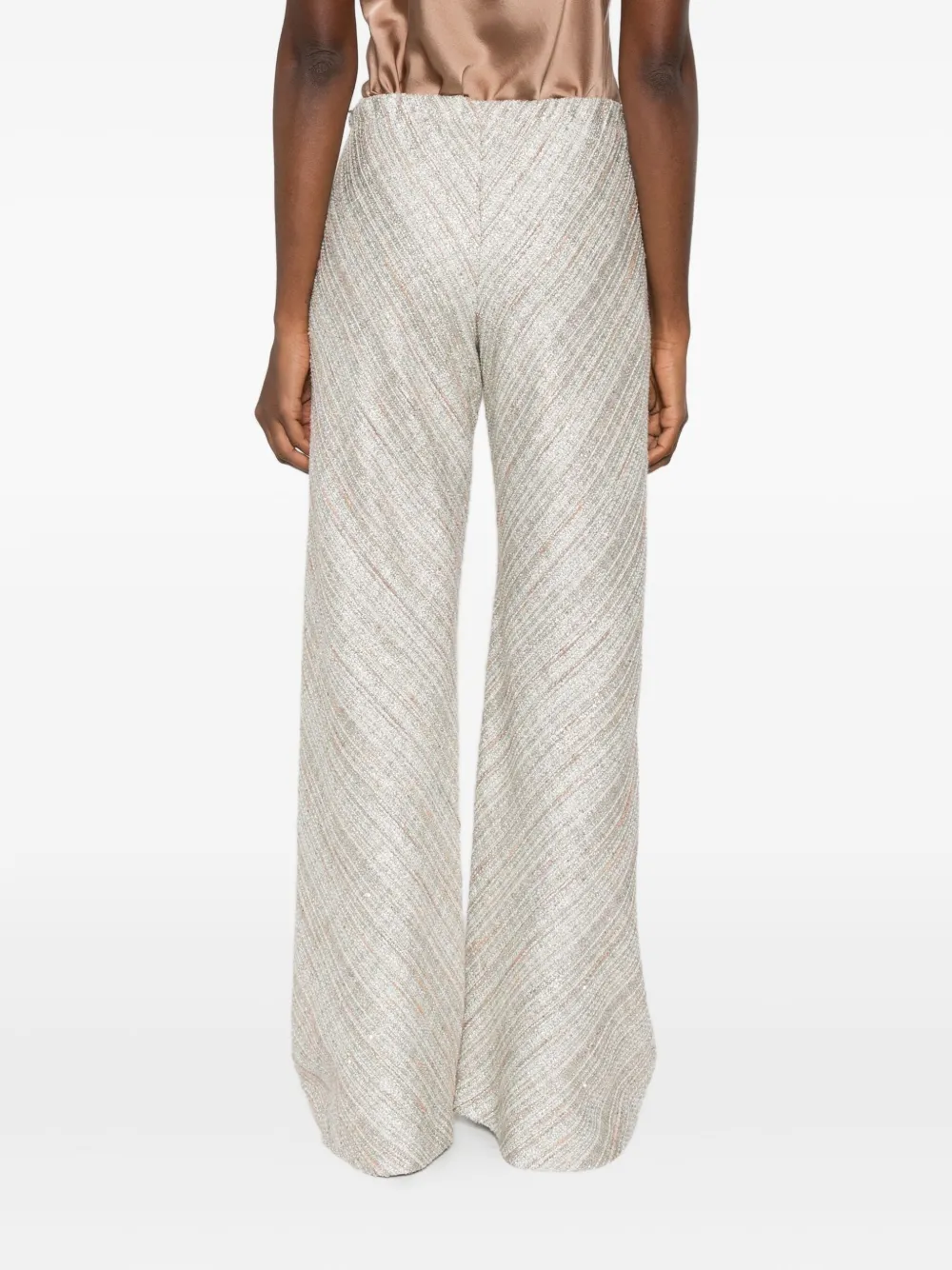 Forte Gestreepte broek Beige