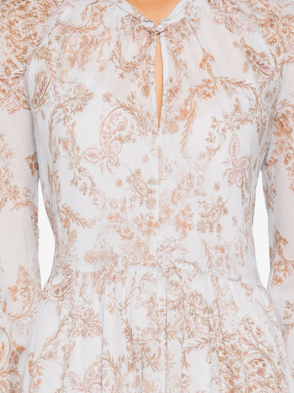 Forte Maxi-jurk met bloemenprint Wit