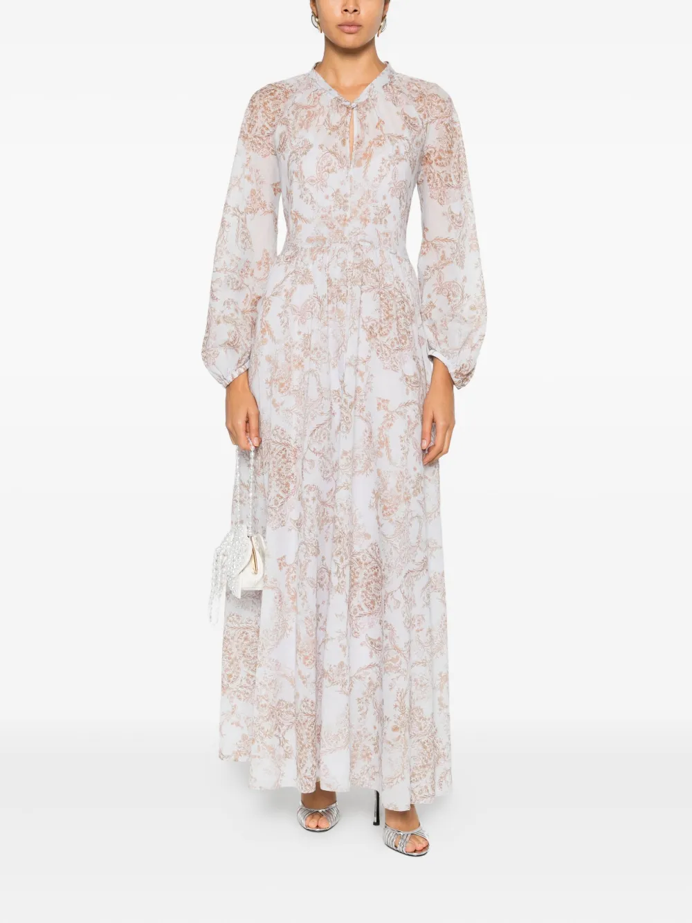 Forte Forte Maxi-jurk met bloemenprint - Wit