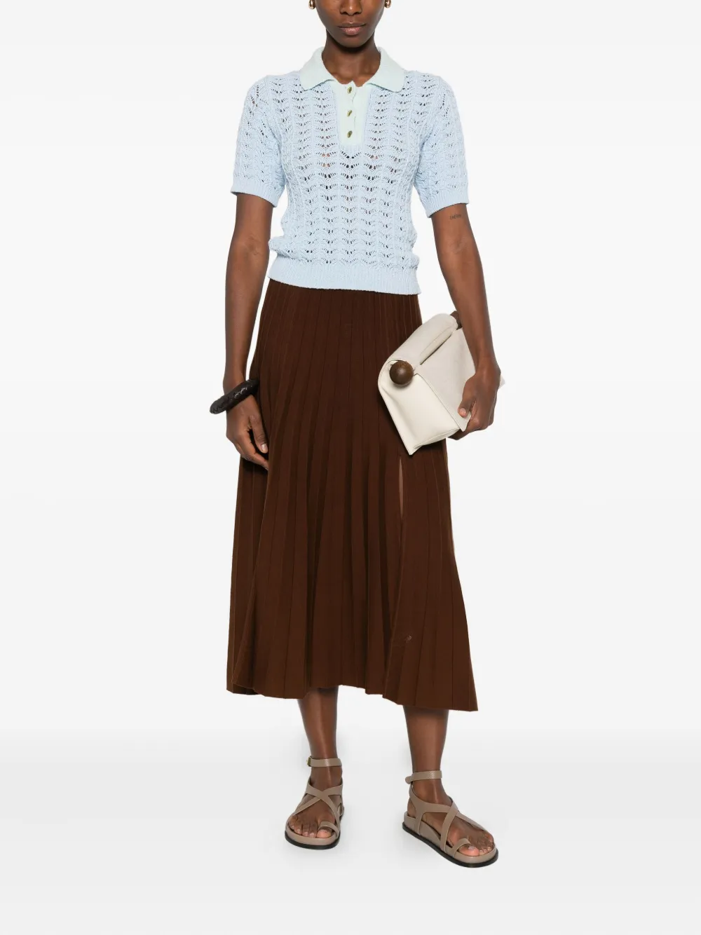 Forte Forte Gehaakte polotop - Blauw