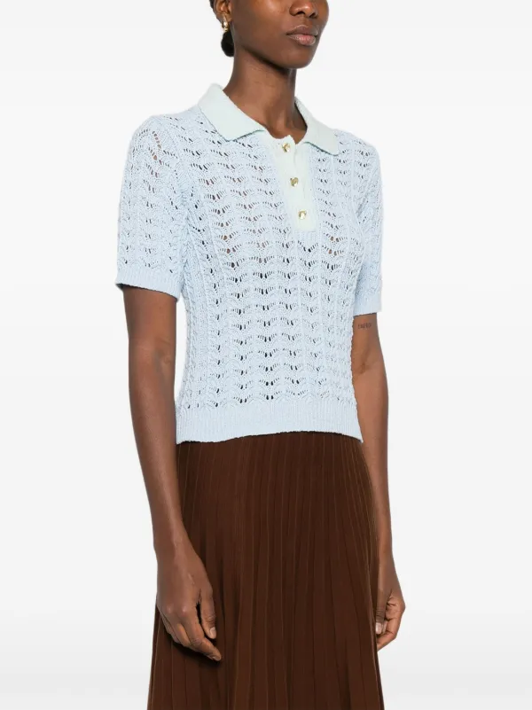 Forte Forte クロシェニット トップ | ブルー | FARFETCH JP