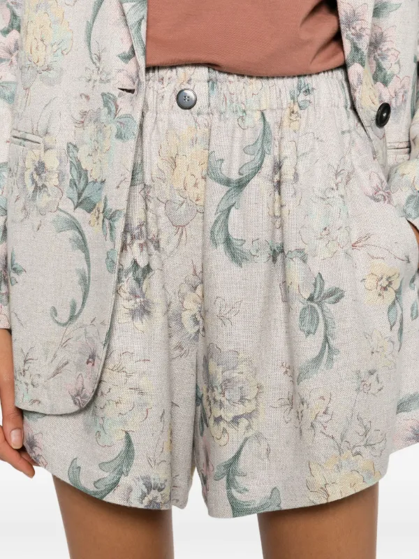 【forte forte】ショートパンツ Forte Forte フローラル ショートパンツ | ニュートラル | FARFETCH JP