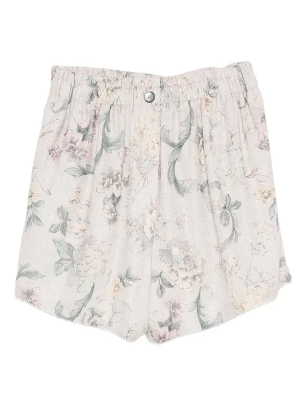【forte forte】ショートパンツ Forte Forte フローラル ショートパンツ | ニュートラル | FARFETCH JP