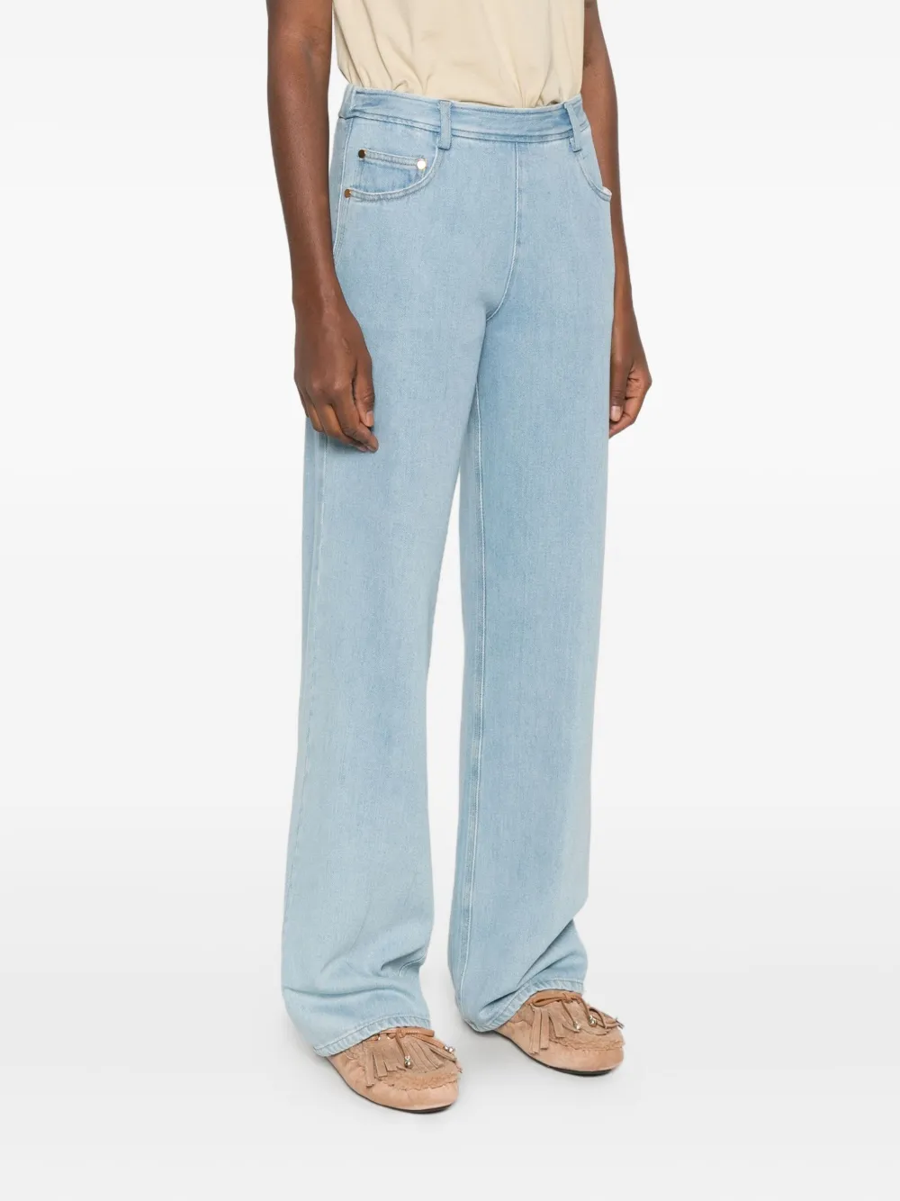 Forte Broek met vijf zakken Blauw