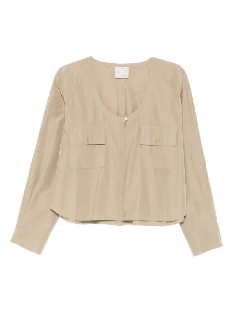 Forte Forte flap-pocket long-sleeved blouse