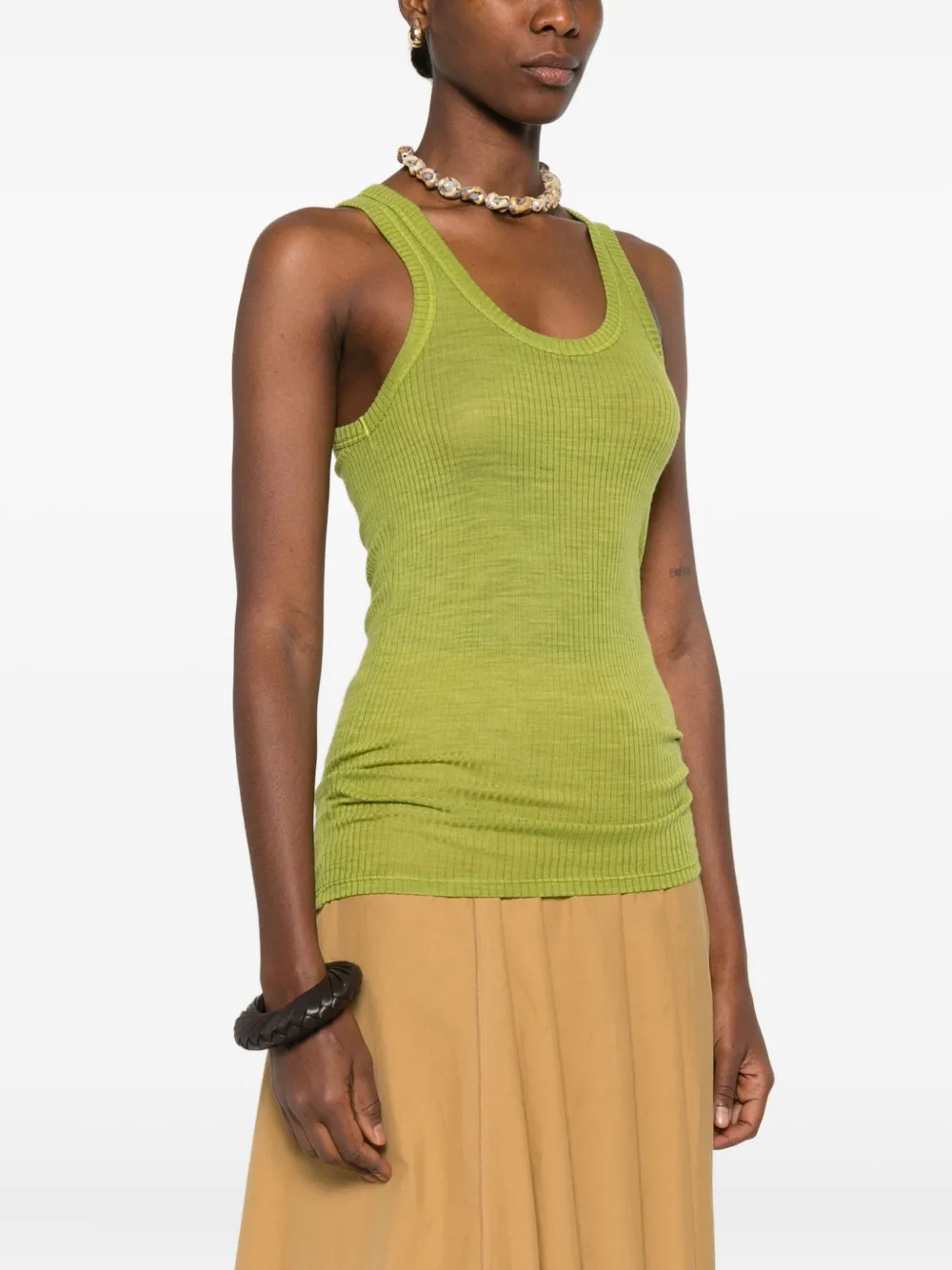  Forte Forte Ribbed Top - Green 
