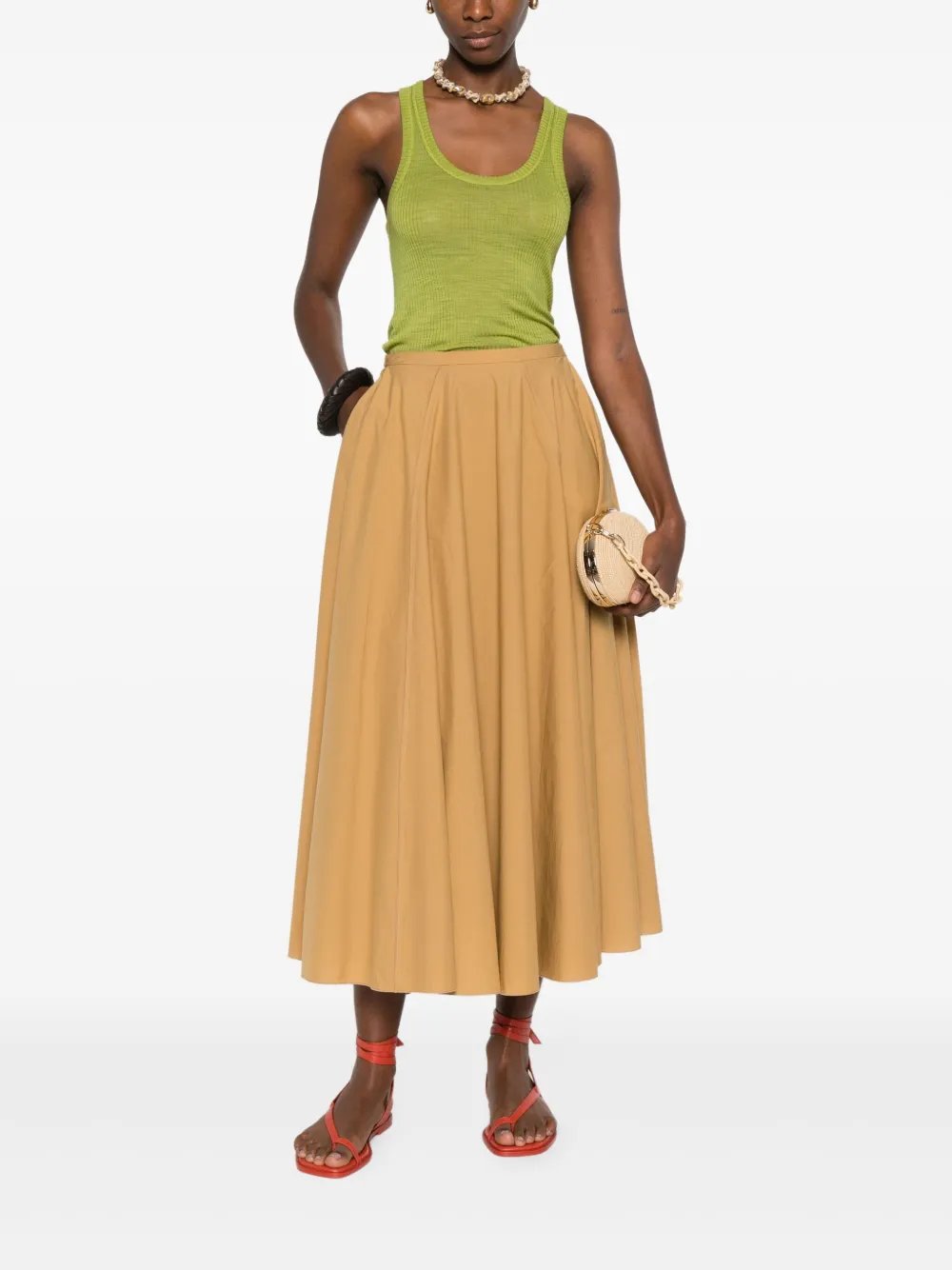  Forte Forte Ribbed Top - Green 