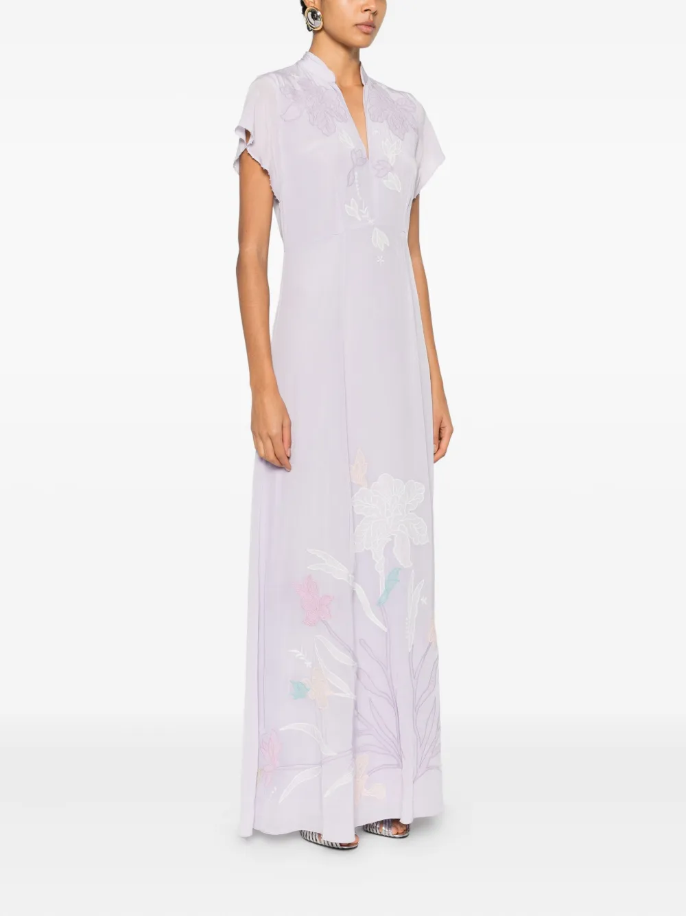  Forte Forte Floral Maxi Dress - Purple 