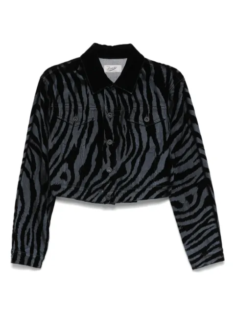 Pence Amelia zebra-print collared jacket