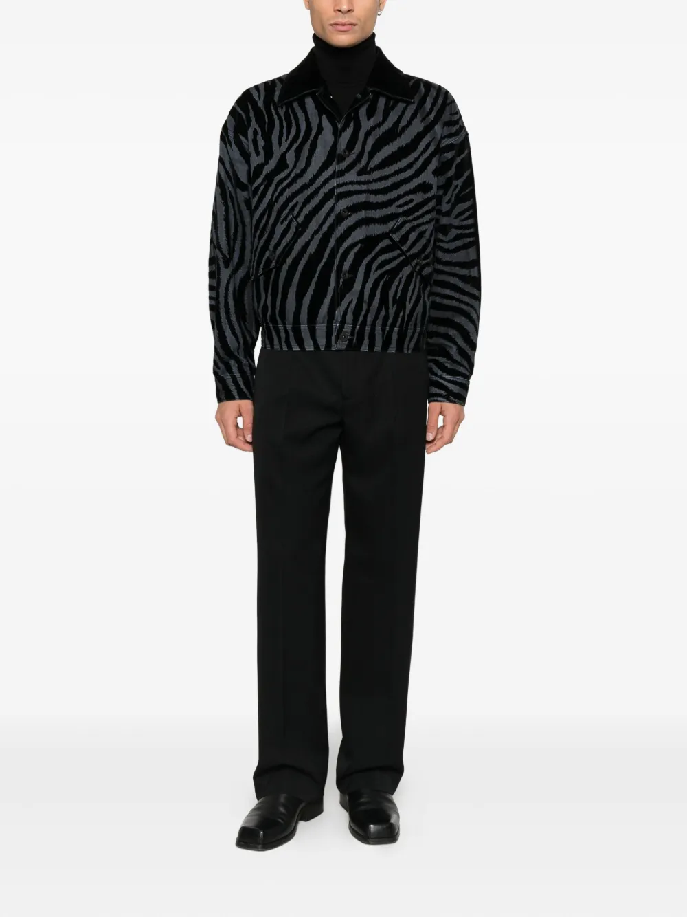 Pence Luis zebra-print buttoned overshirt | Shirt Jackets | Image 2