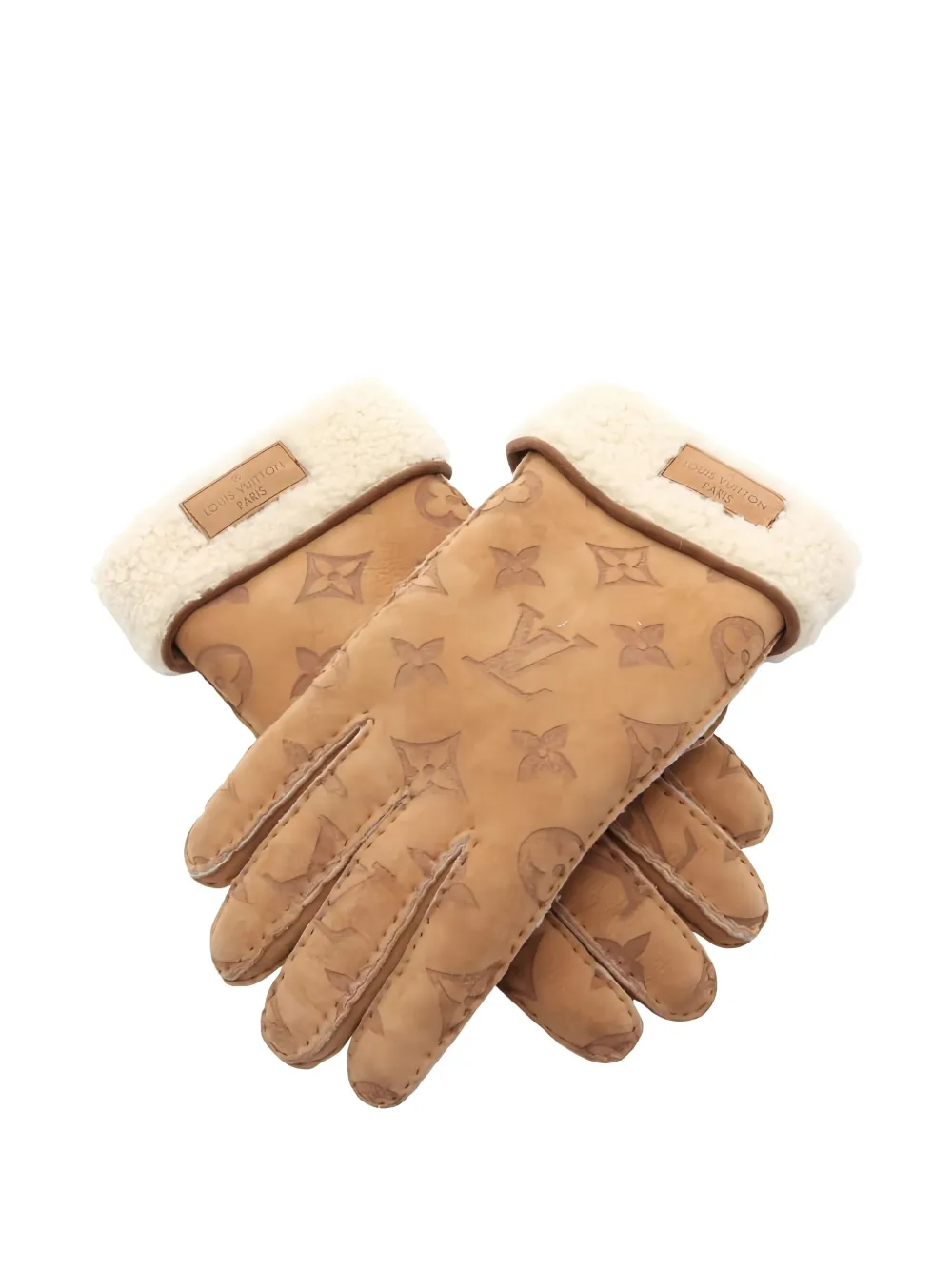 Louis Vuitton Pre-Owned 2020 monogram shearling gloves | Men | Image 2