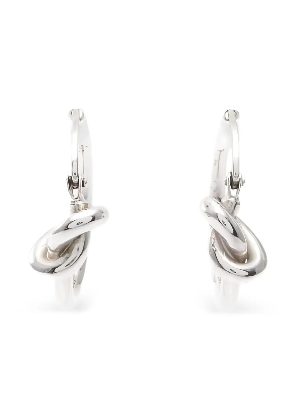 Celine Pre-Owned 2010s ノット フープピアス - シルバートーン Celine Pre-Owned 2010s ノット フープピアス - シルバートーン