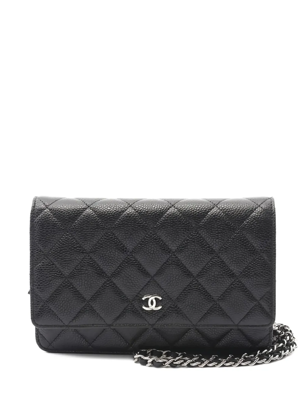 CHANEL Pre-Owned 2012-2013 matelassé chain wallet | Black | Image 1