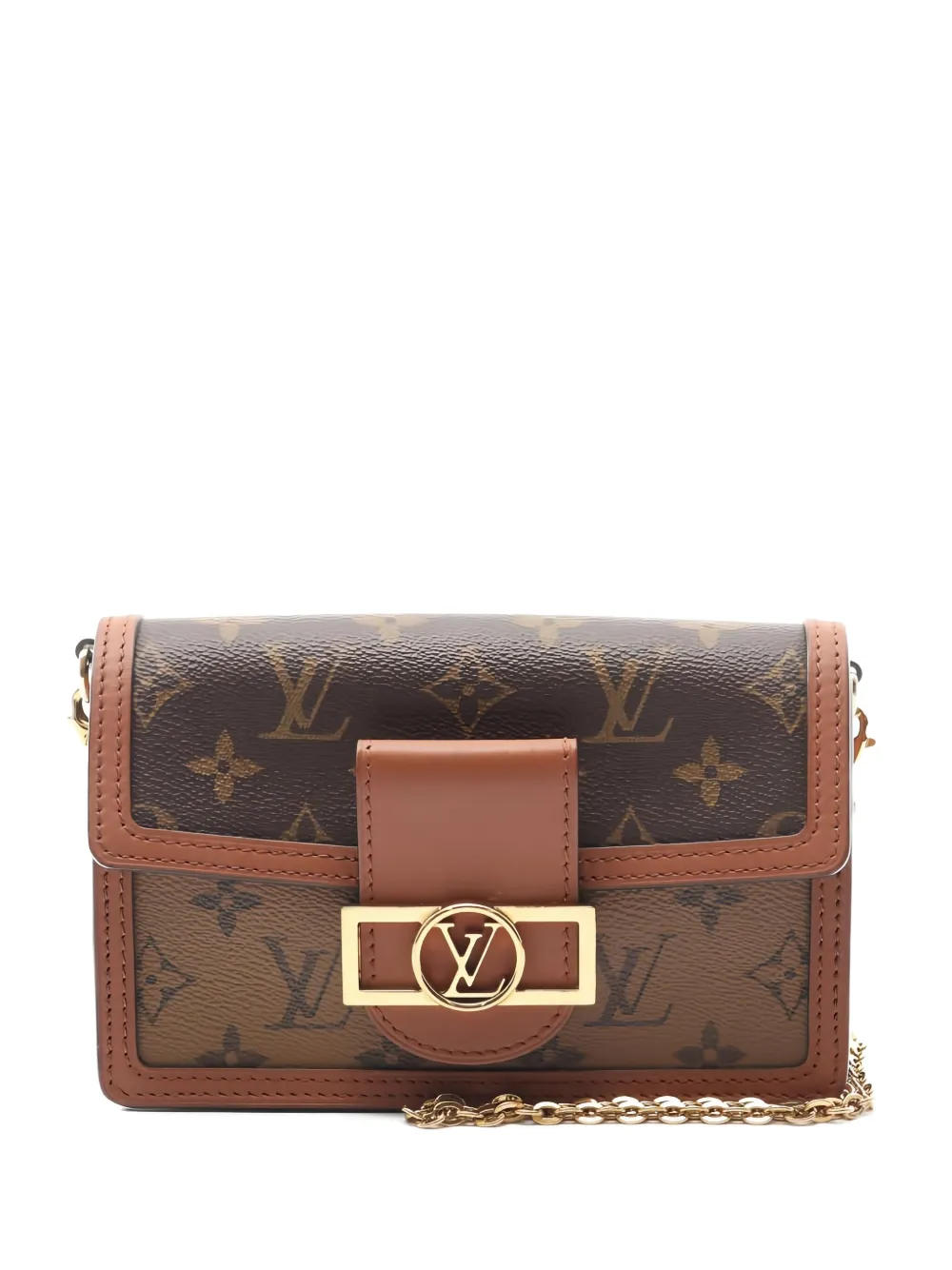 Louis Vuitton Pre-Owned 2020 Dauphine monogram chain cross body bag - Marrone