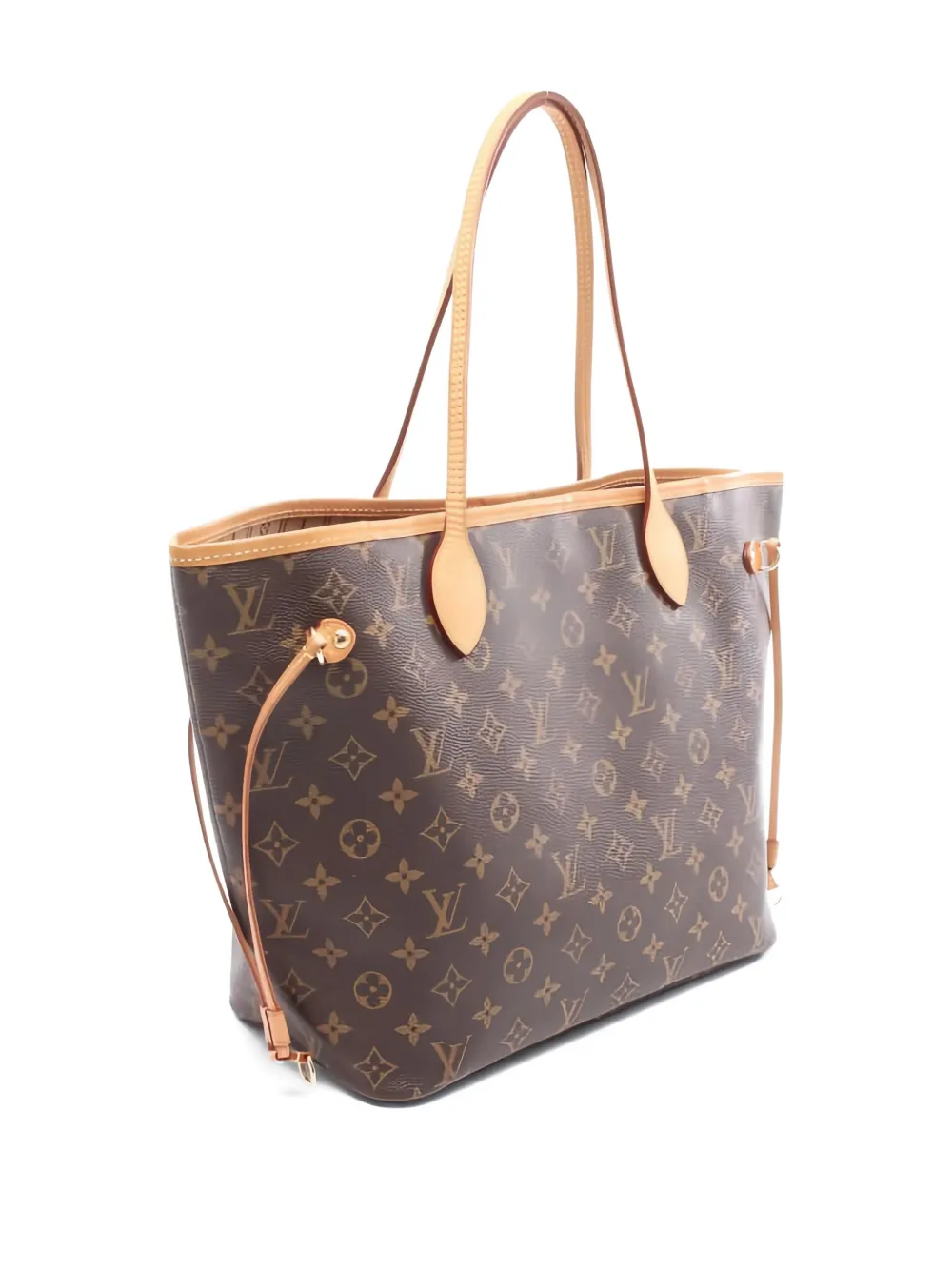 Pre-owned Louis Vuitton 2003 Monogram Neverfull Mm Shoulder Bag In Brown