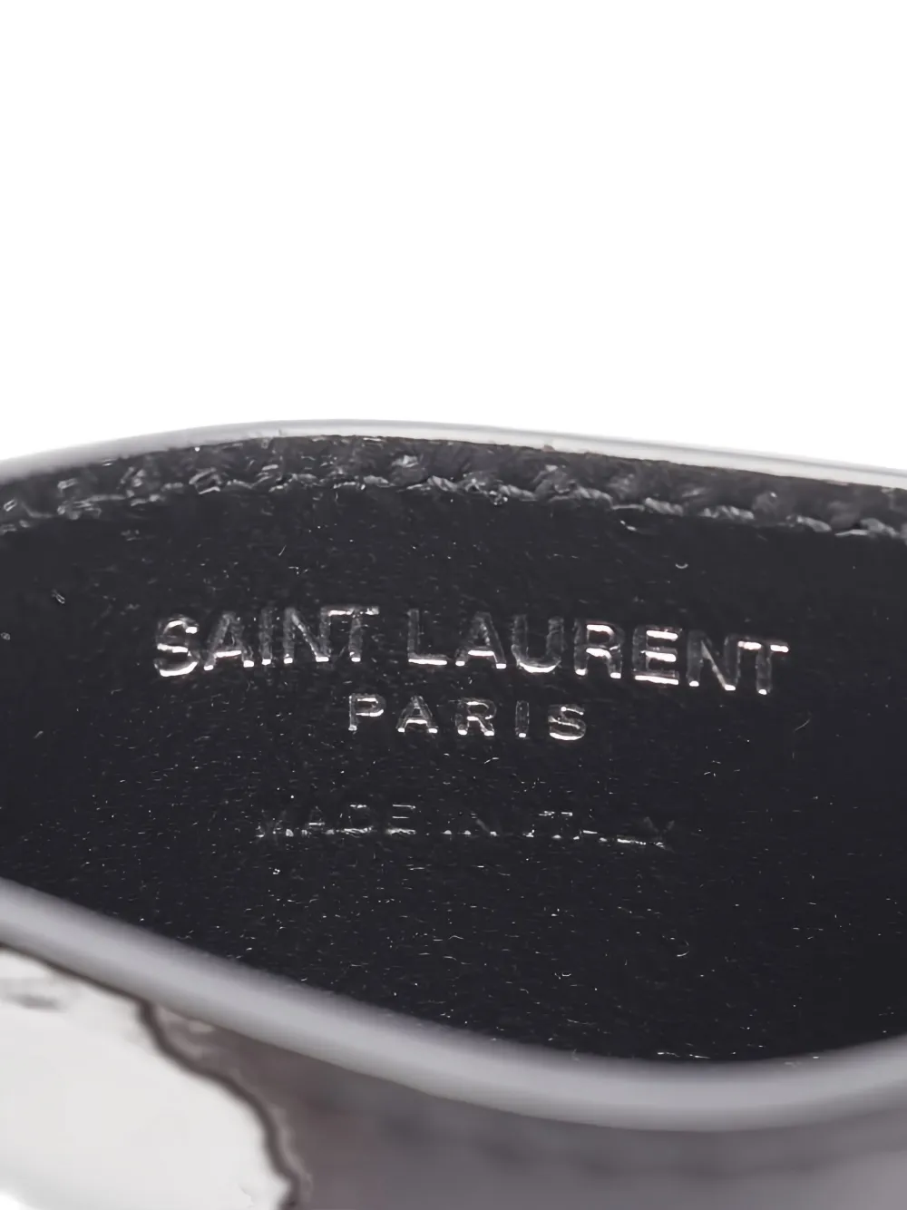 Pre-owned Saint Laurent 2020s Logo-plaque Card Holder In Black