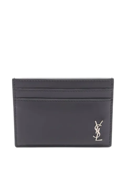 Saint Laurent Pre-Owned 2020s logo-plaque card holder