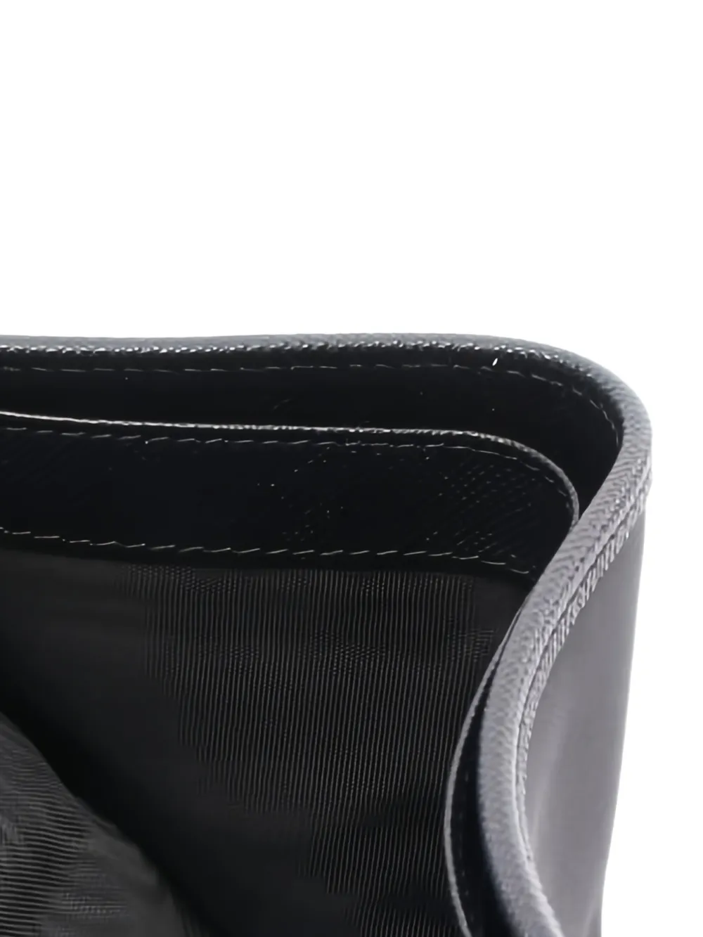 Pre-owned Prada 2020s Triangle-logo Wallet In Black