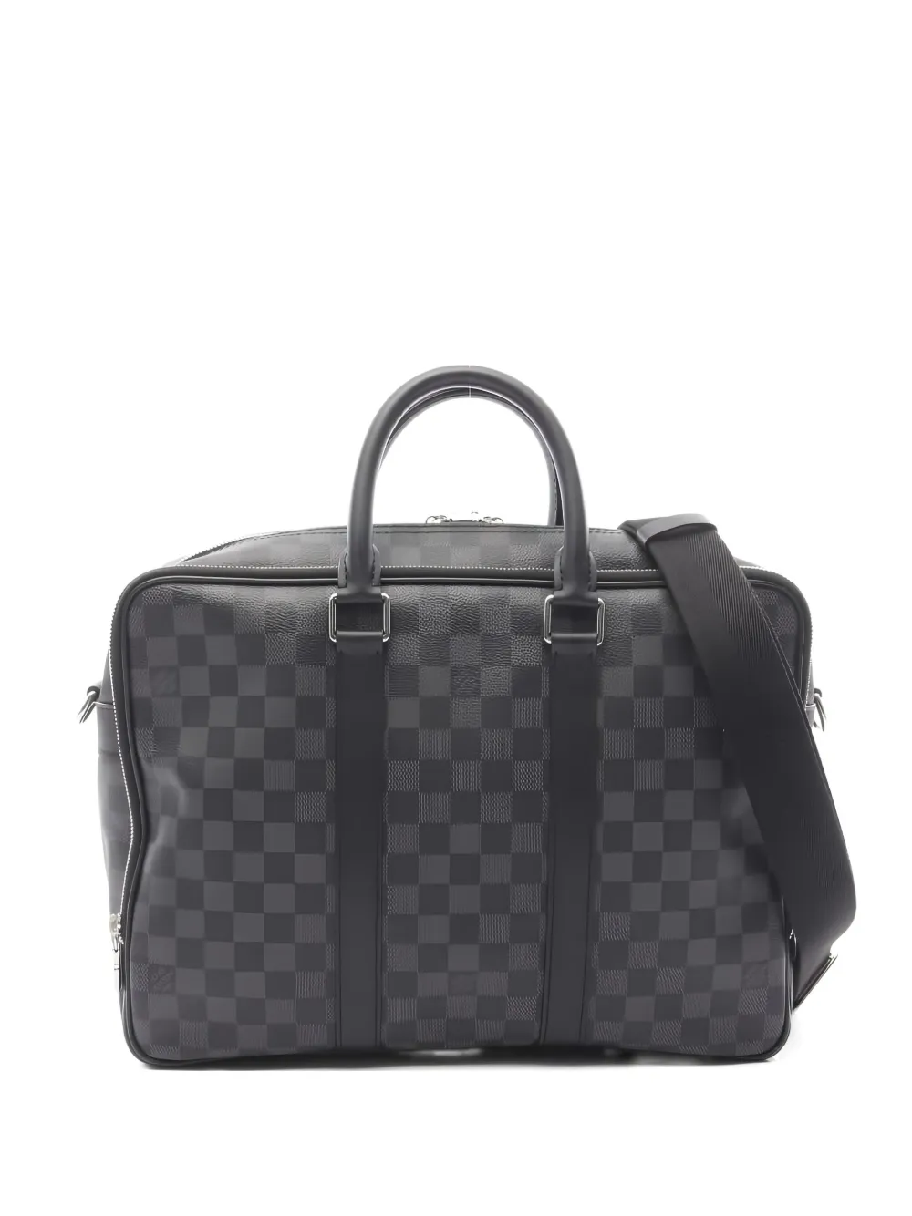 Pre-owned Louis Vuitton 2019 Ikar Nm Damier Graphite Briefcase In Gray