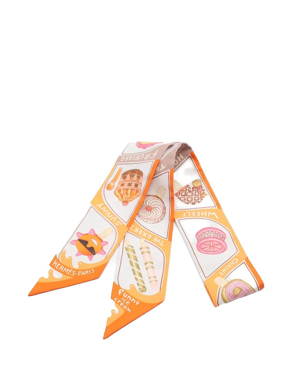 Hermès Pre-Owned 2000 funny ice cream ribbon scarf | Image 2