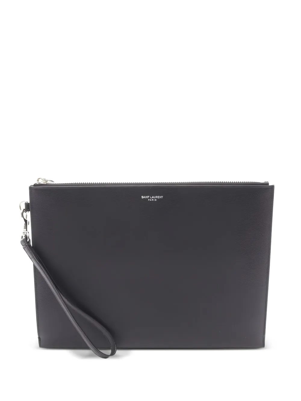 Saint Laurent Pre-Owned pochette zippée en cuir (2000) | noir | Image 1