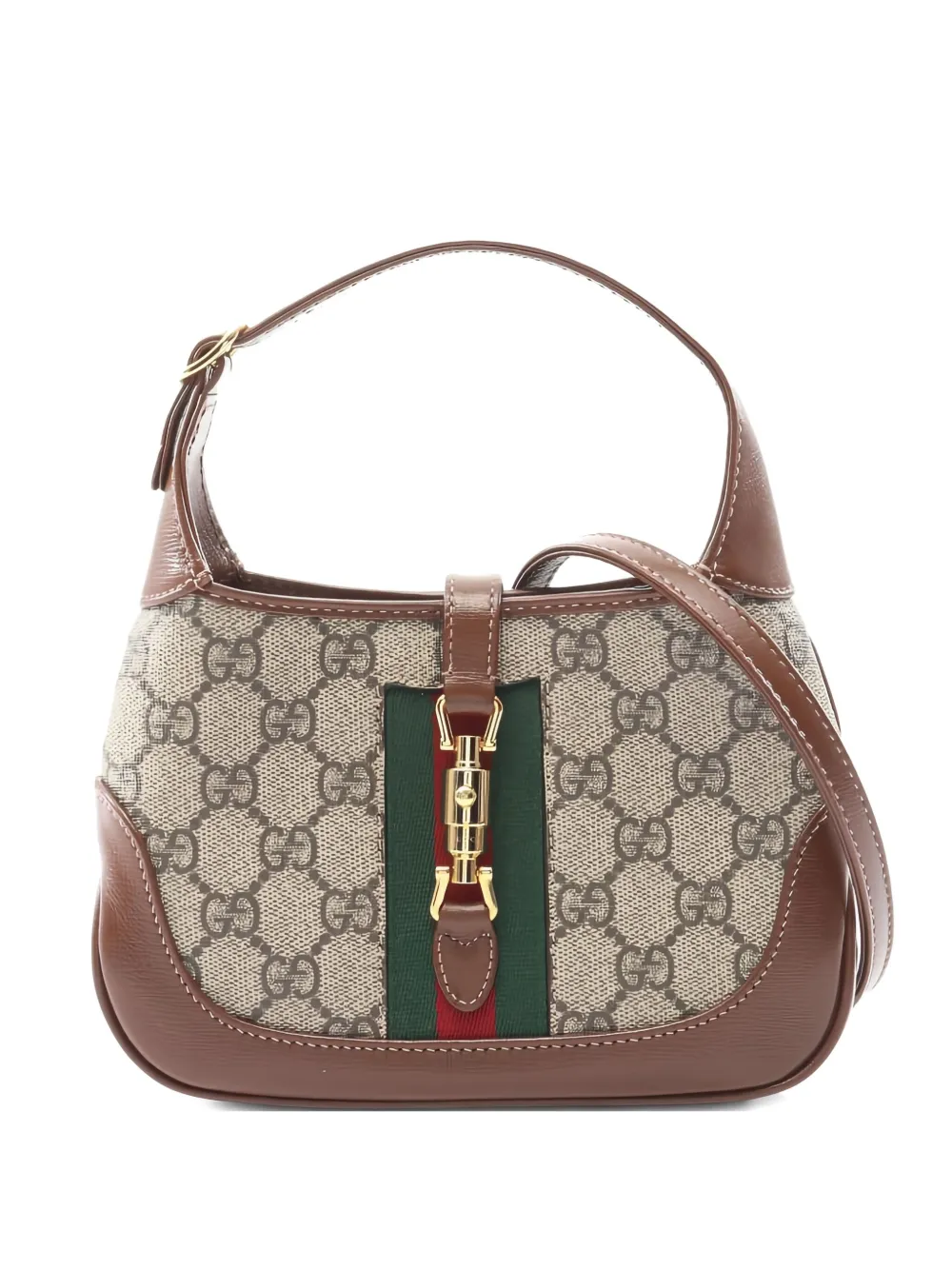 Pre-owned Gucci 2010s Jackie 1961 Gg-supreme Shoulder Bag In Neutral