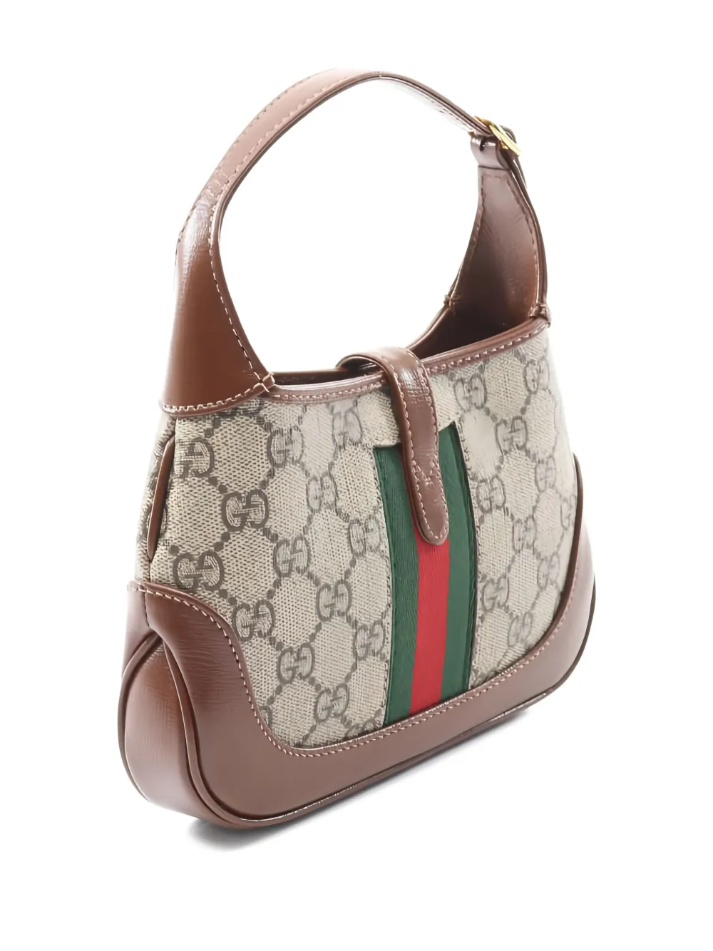 Pre-owned Gucci 2010s Jackie 1961 Gg-supreme Shoulder Bag In Neutral