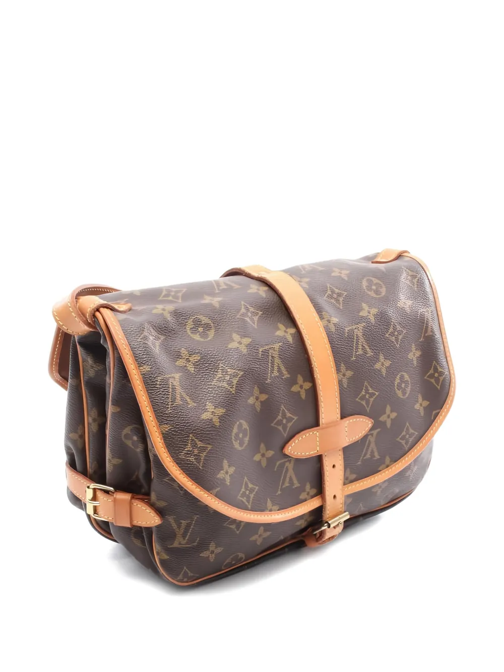 Pre-owned Louis Vuitton 1994 Saumur 30 Shoulder Bag In Brown