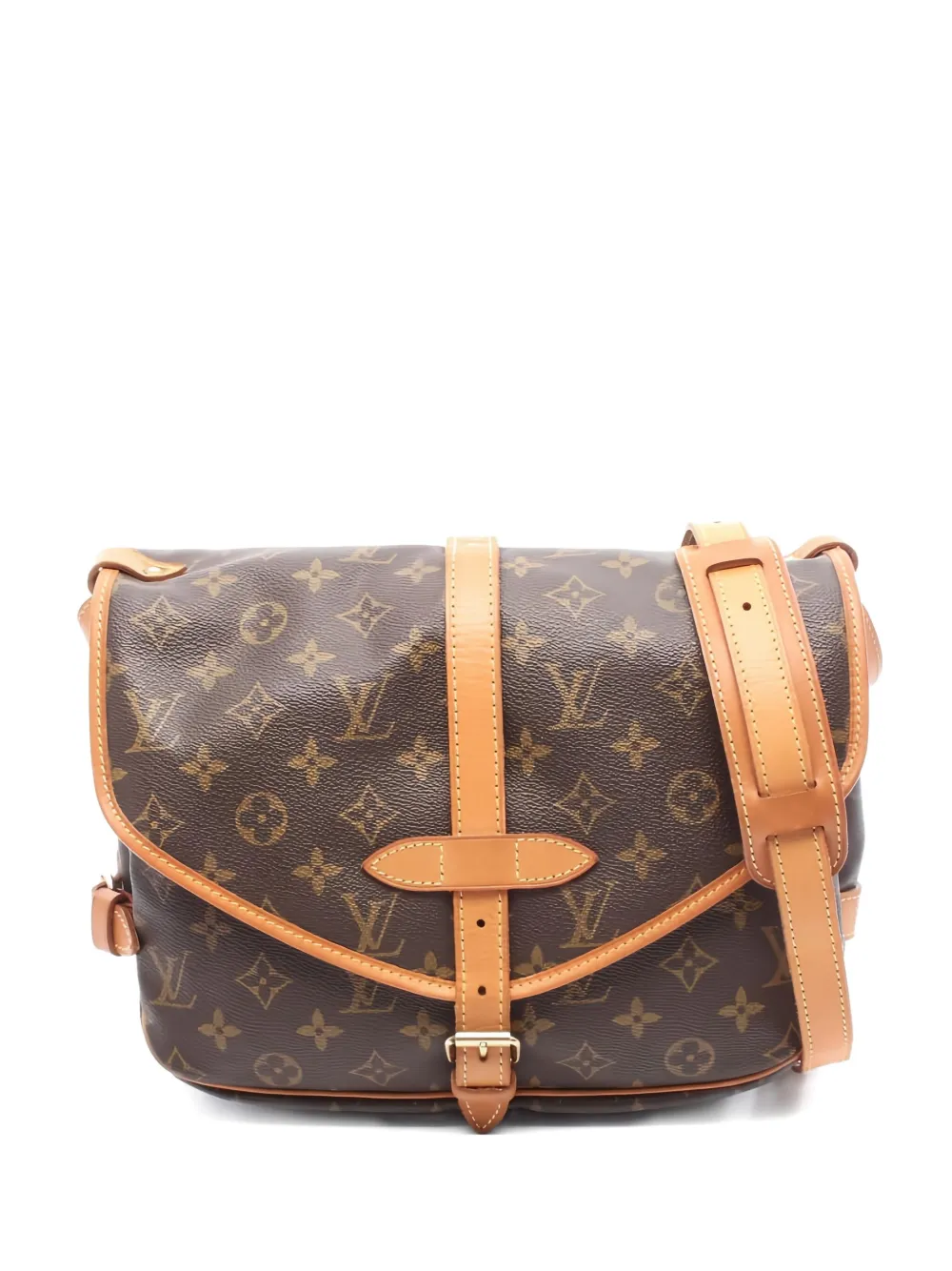Pre-owned Louis Vuitton 1994 Saumur 30 Shoulder Bag In Brown