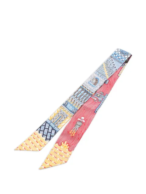 Hermès Pre-Owned 2010s Twilly Super Silk Quest scarf
