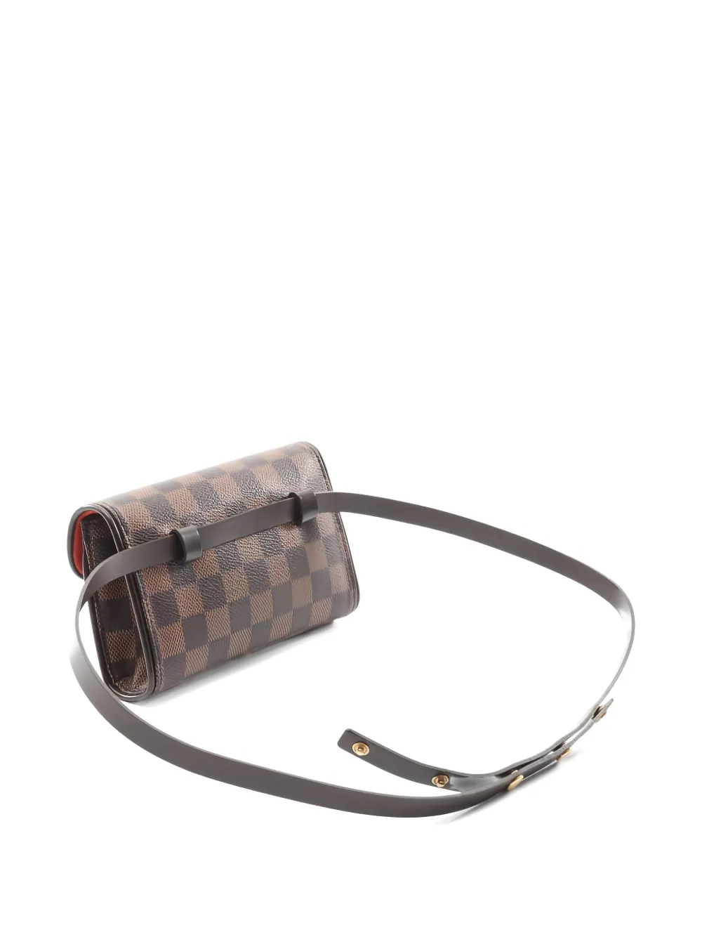 Louis Vuitton Pre-Owned 2000s Damier Ebène Pochette Florentine heuptas - Bruin