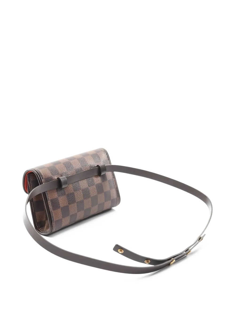 Louis Vuitton Pre-Owned 2000s Damier Ebène Pochette Florentine heuptas Bruin