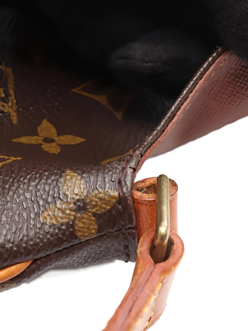Pre-owned Louis Vuitton 2001 Musette Salsa Monogram Short Strap Shoulder Bag In Brown
