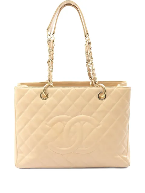 CHANEL Pre-Owned 2012-2013 Matelassé Grand Shopping GST chain tote bag