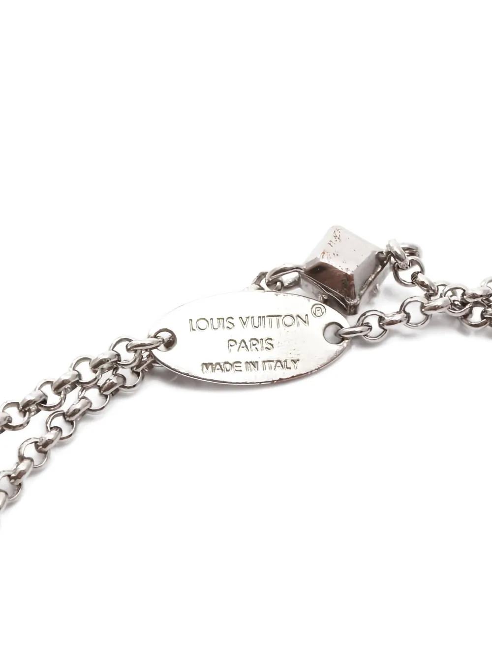 Pre-owned Louis Vuitton 2024 Lady Lv Bracelet In Silver