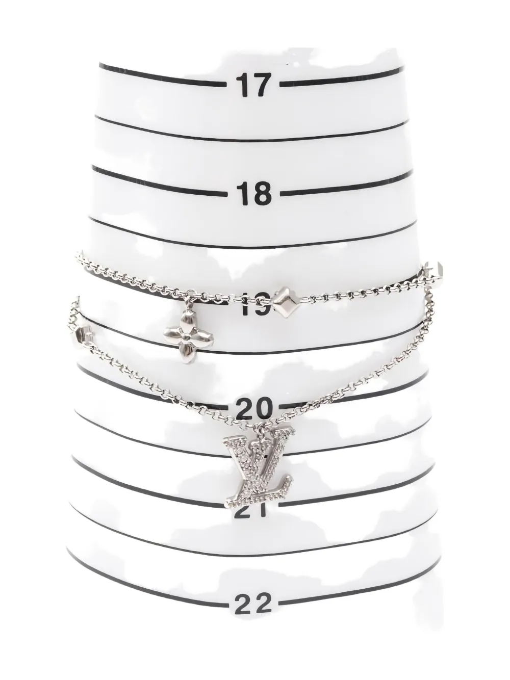 Pre-owned Louis Vuitton 2024 Lady Lv Bracelet In Silver